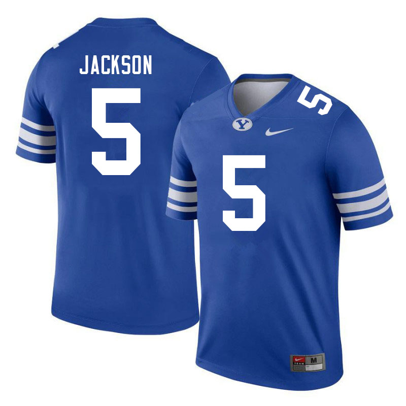 Men #5 Chris Jackson BYU Cougars College Football Jerseys Sale-Royal